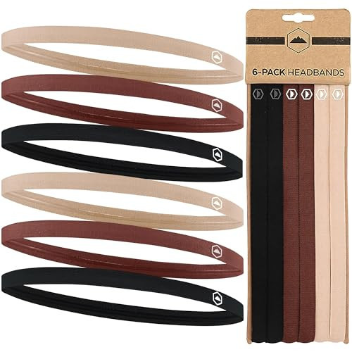 Tough Headwear Thin Elastic Headbands - Sports Headbands for Women & Men - Mens Workout Headband - Running or Soccer Headband | Amazon (US)