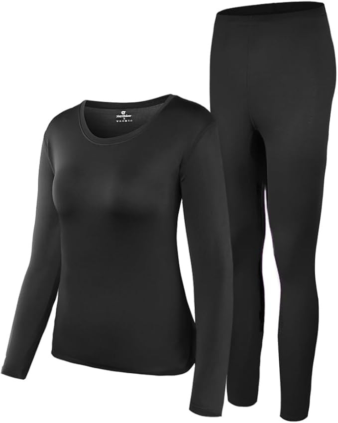 HEROBIKER Thermal Underwear Women Ultra-Soft Set Base Layer Top & Bottom Long Johns with Fleece L... | Amazon (US)