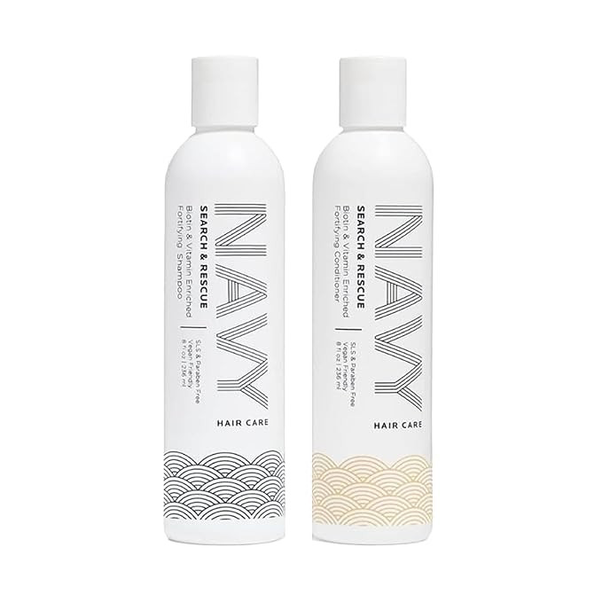 NAVY Hair Care Search and Rescue Shampoo & Conditioner Set | Biotin and Rosemary Oil Enriched for... | Amazon (US)