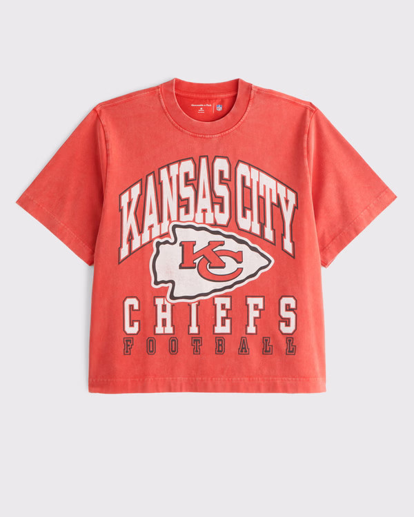 Cropped Kansas City Chiefs Graphic Tee | Abercrombie & Fitch (US)