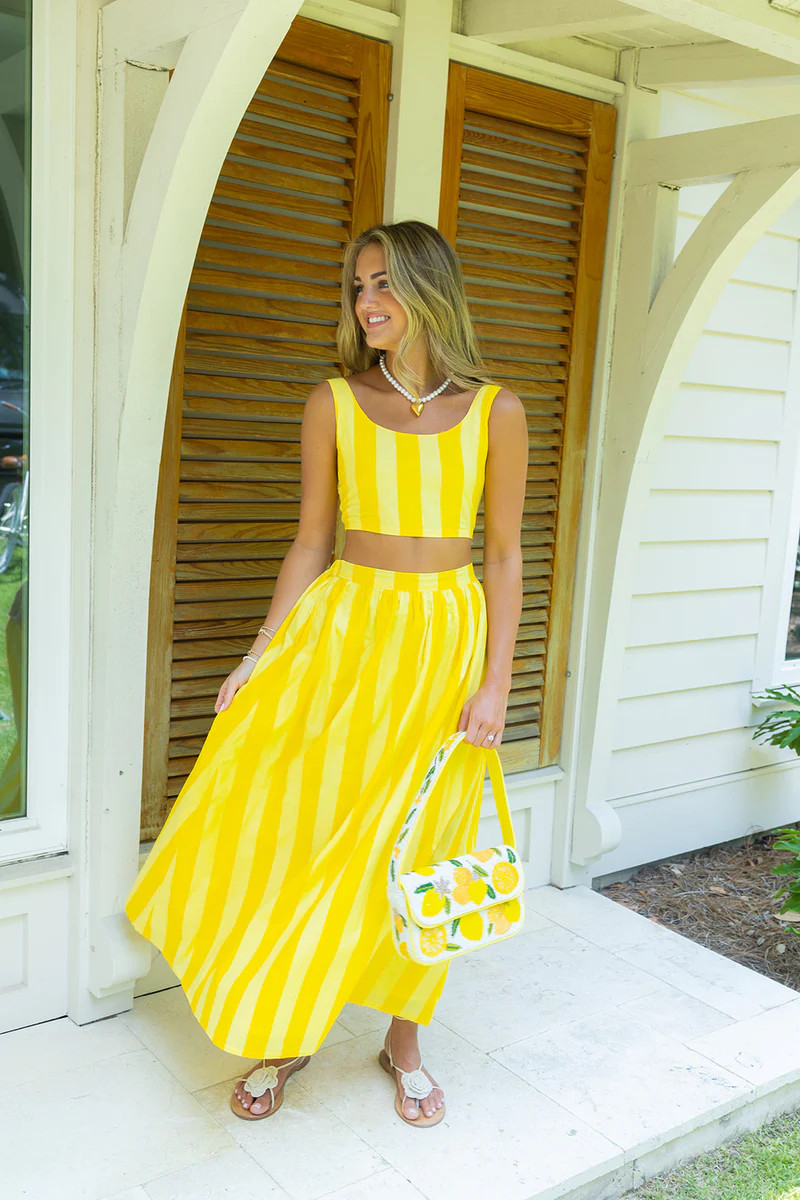 Posie Set - Yellow Stripe | cocolillys