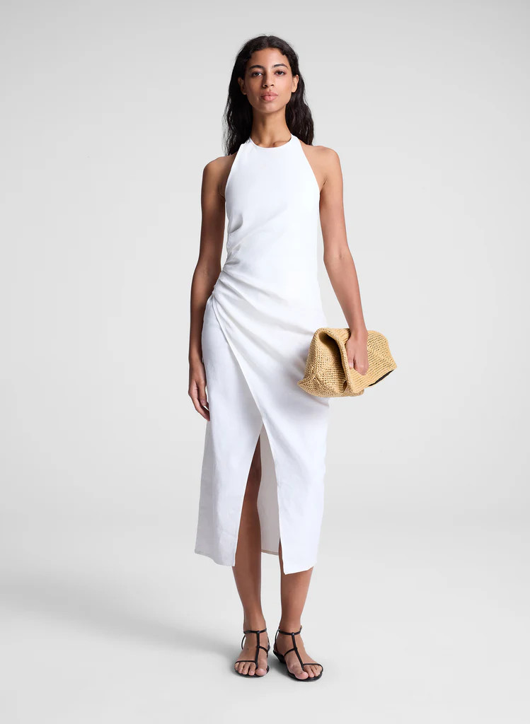 Sylvie Linen Midi Halter Dress | A.L.C