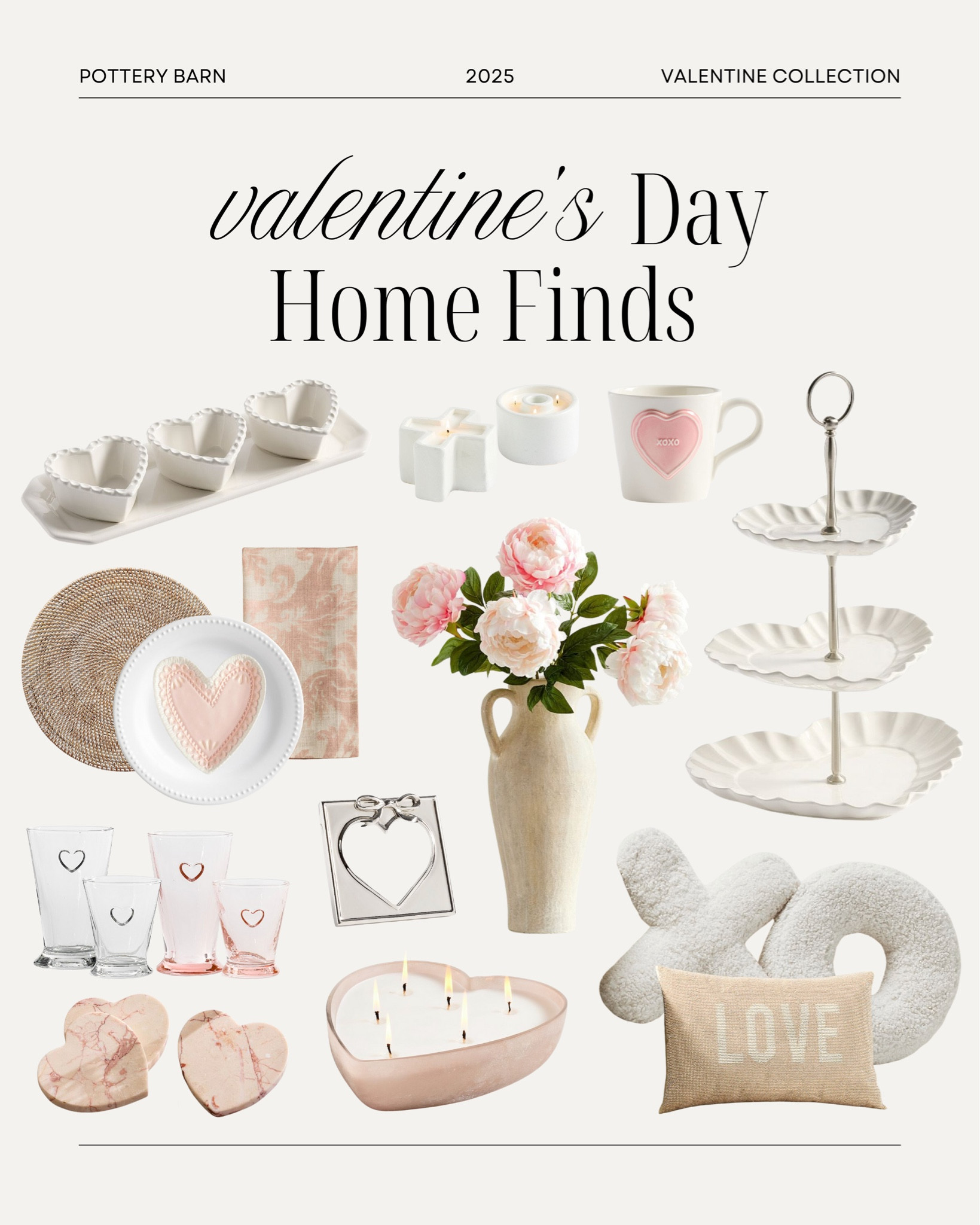 💕 Transform your home into a haven of love this Valentine’s Day with these stunning finds from @potterybarn! From romantic heart-shaped accents to elegant decor pieces, this collection brings a soft, cozy vibe perfect for the season. 🕯️

#LTKHome #LTKSeasonal