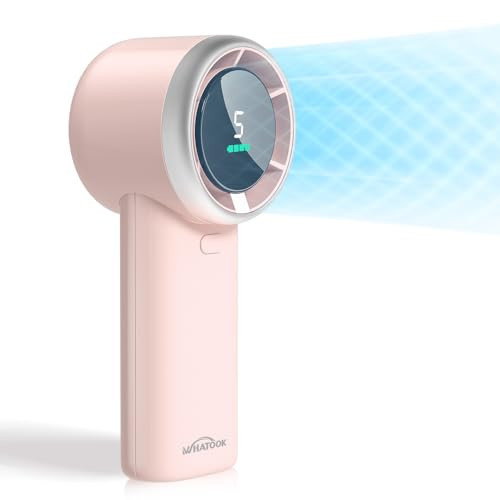 WHATOOK Portable Mini Fan: High Speed Cooling Fan, 10 Hours Battery Life, USB Rechargeable, Small Essentials for Women, Beach Travel, Vacation (Pink) | Amazon (US)