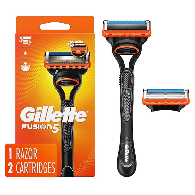 Gillette Fusion5 Razor for Men, Handle + 2 Razor Blade Refills | Amazon (US)
