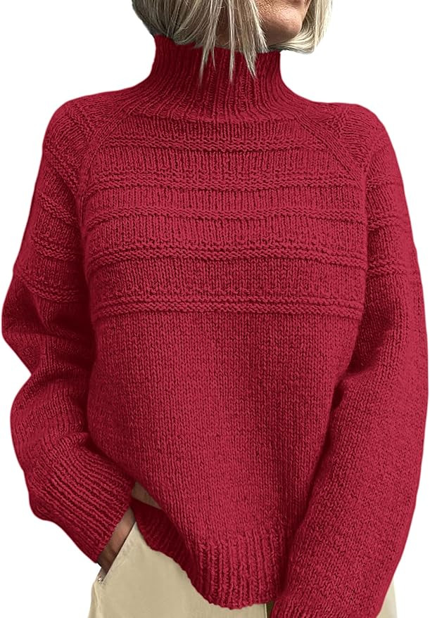 PRETTYGARDEN Women's Turtleneck Sweaters 2025 Fall Chunky Knit Pullover Long Sleeve Jumper Tops T... | Amazon (US)