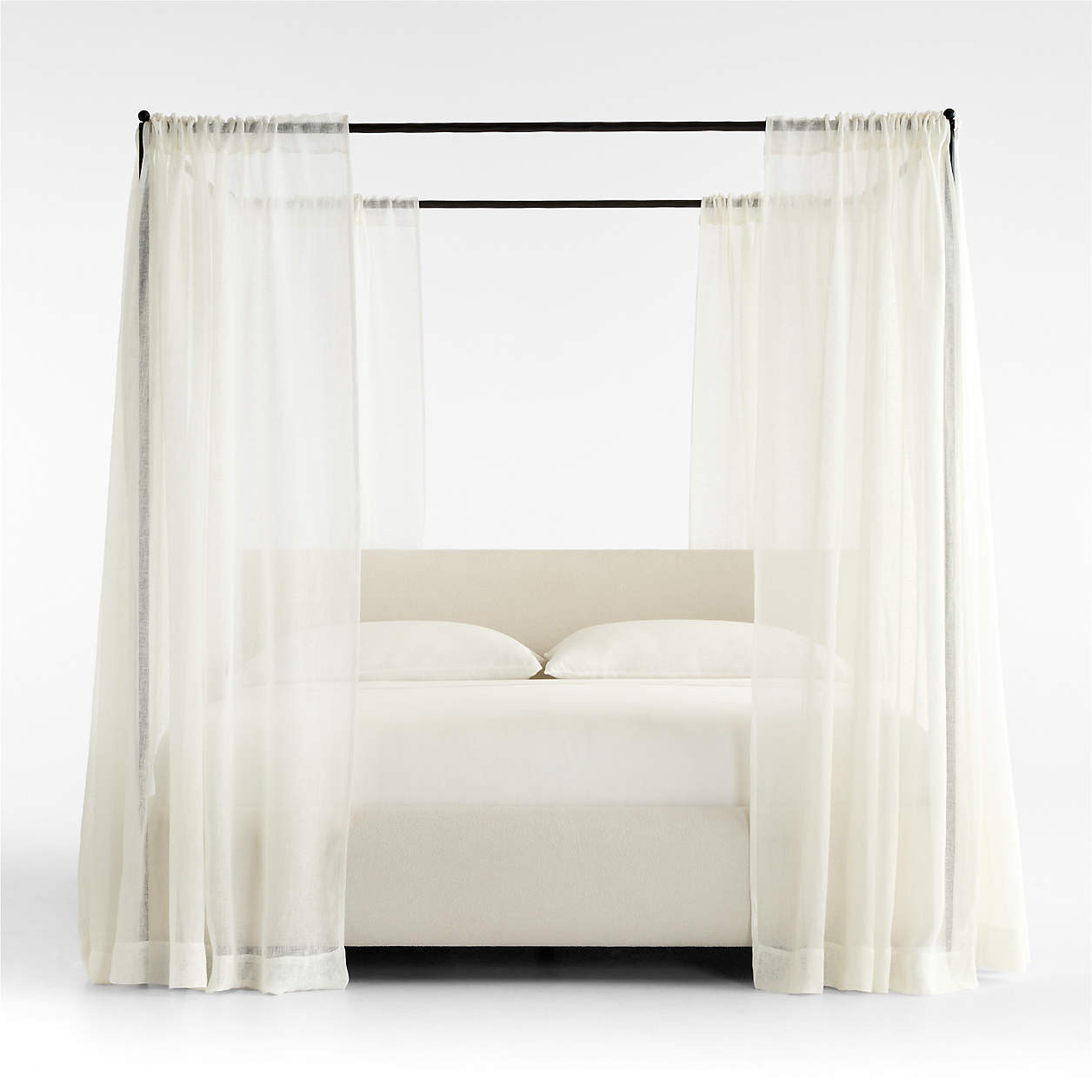 Coveteur Upholstered Canopy Bed | Crate & Barrel | Crate & Barrel