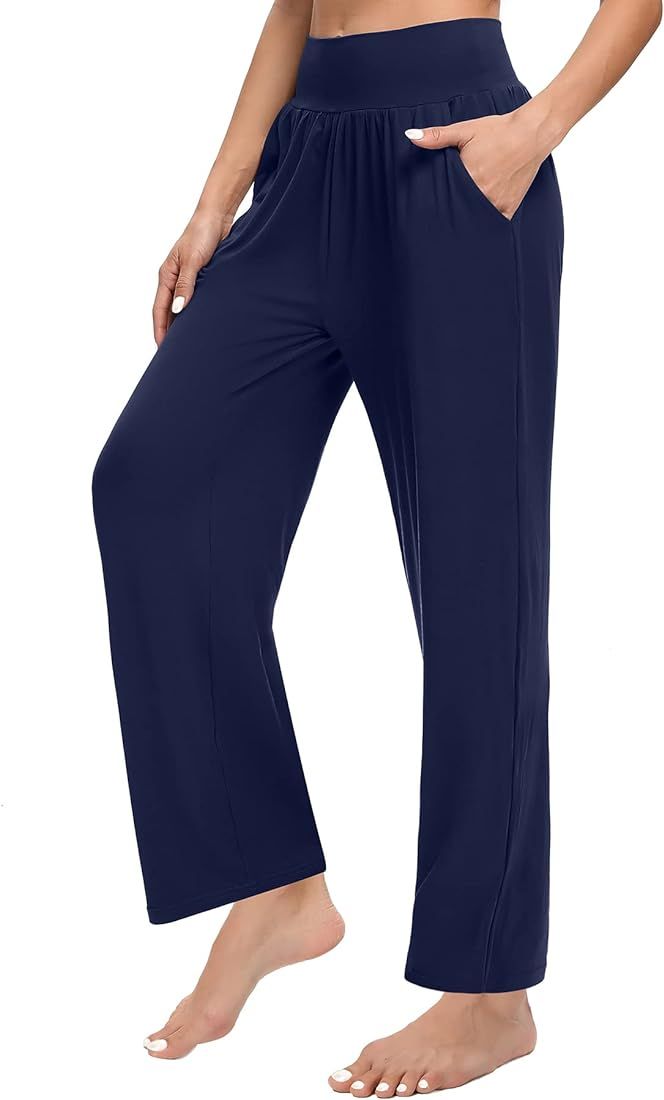 OLIKEME Sweatpants for Women High Waist Yoga Pants Lounge Stretch Sweatpants Women Casual with Po... | Amazon (US)