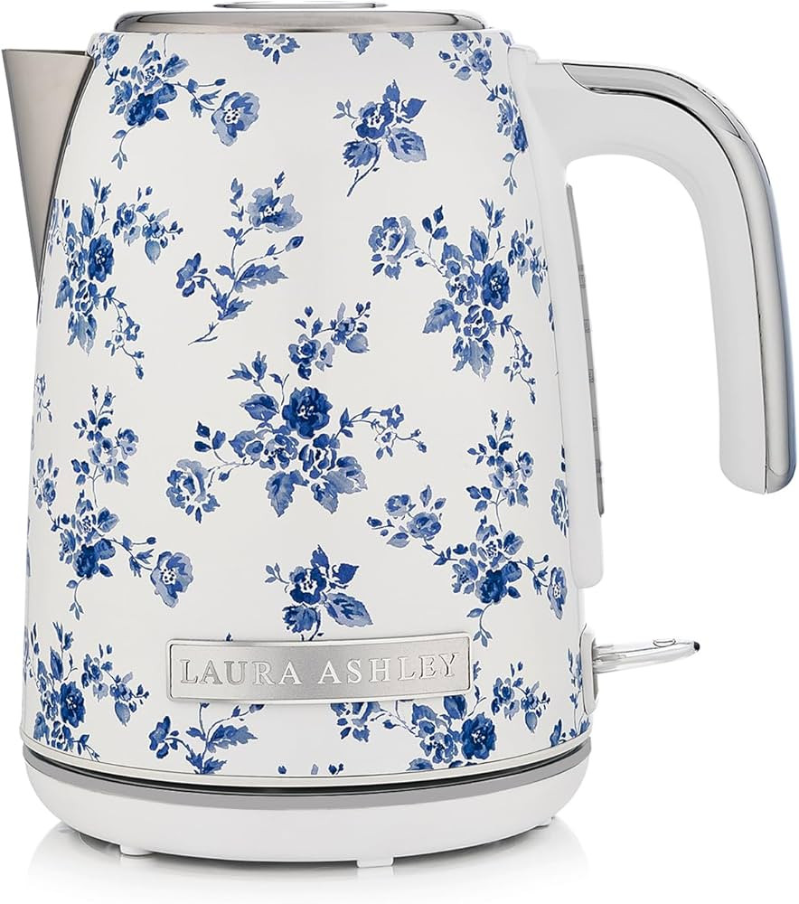 Laura Ashley Stainless Steel Electric Kettle 1.7 Liter - 1500W Rapid Boil Electric Kettles for Bo... | Amazon (US)