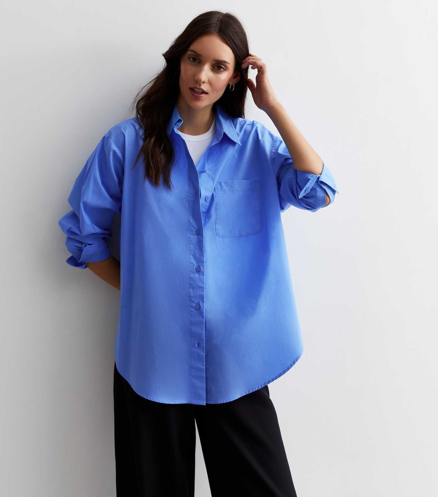Blue Poplin Cotton Shirt
						
						Add to Saved Items
						Remove from Saved Items | New Look (UK)