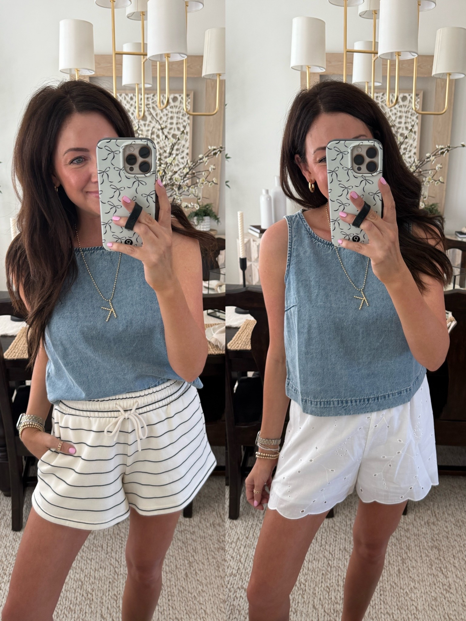 Gap denim chambray tank on sale for 50%! Styling with target shorts both are on sale for target Circle week. Wearing a small and both pairs of shorts

#LTKSaleAlert #LTKFindsUnder50 #LTKSeasonal