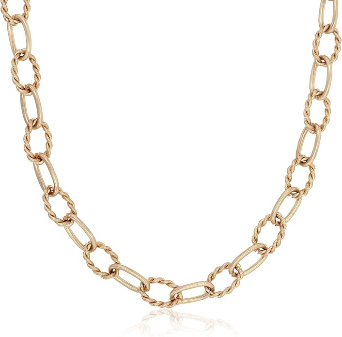 POMINA Worn Gold Silver Thick Chunky Fashion Chain Necklace Carabiner Lock Pendant Paperclip Link... | Amazon (US)