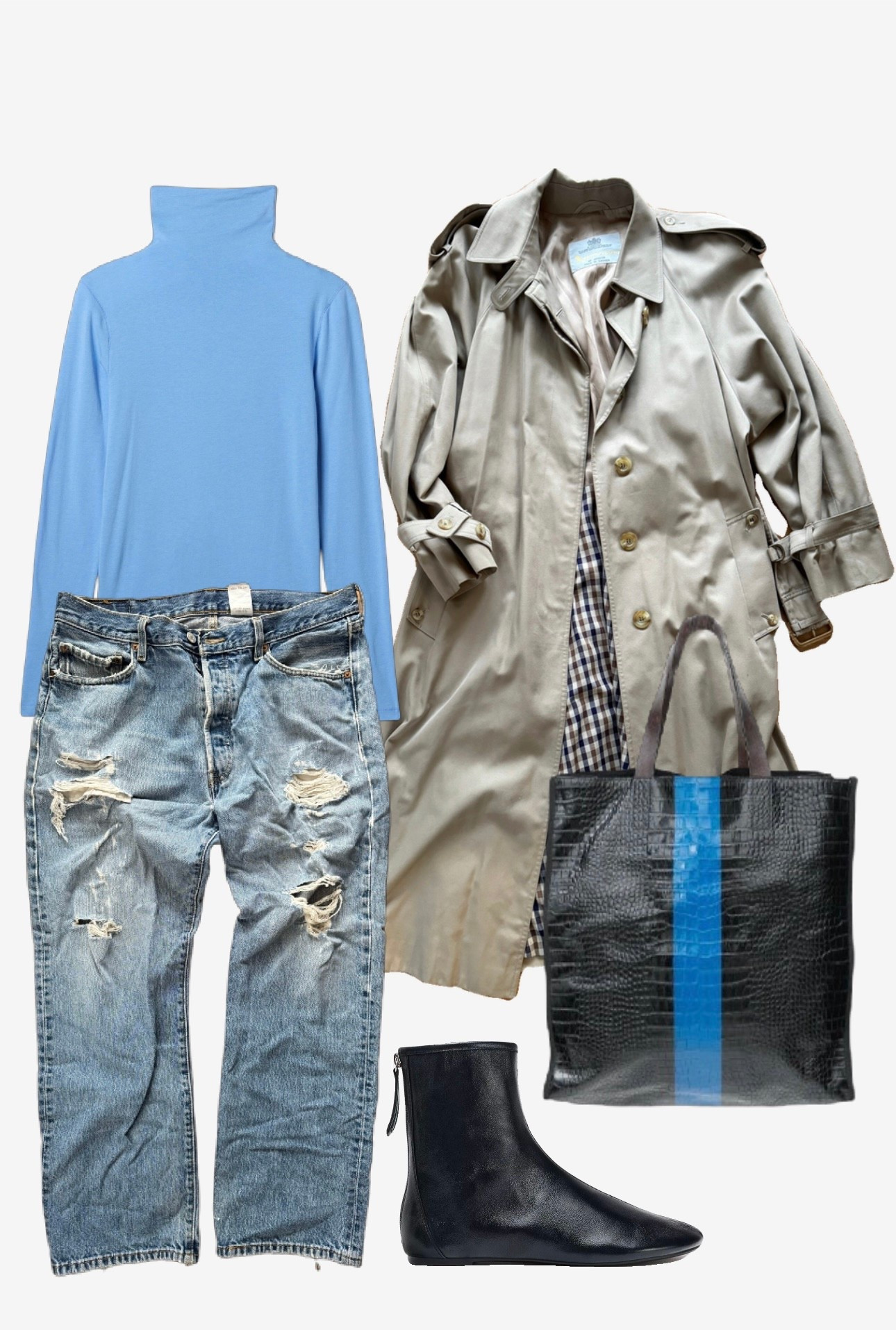 Gap is carrying these turtlenecks again including this colour. I bought mine last winter. Also, Vestiaire sucked me in to a 4am purchase last night. I’ll share in my stories to what led me there. 
Jeans, coat, and bag are secondhand/vintage. 

#LTKSeasonal #LTKOver40 #LTKStyleTip