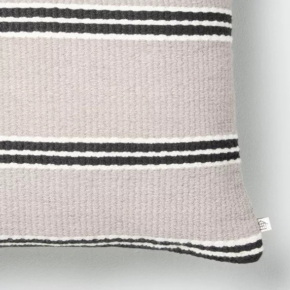 18x18 Stripe Square Pillow - Hearth & Hand™ with Magnolia | Target