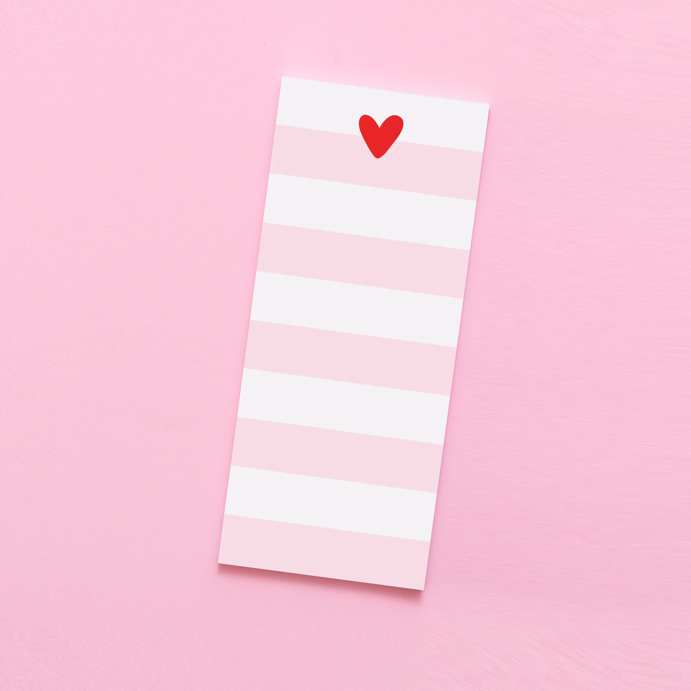 Striped Heart Tall & Skinny Notepad | Joy Creative Shop