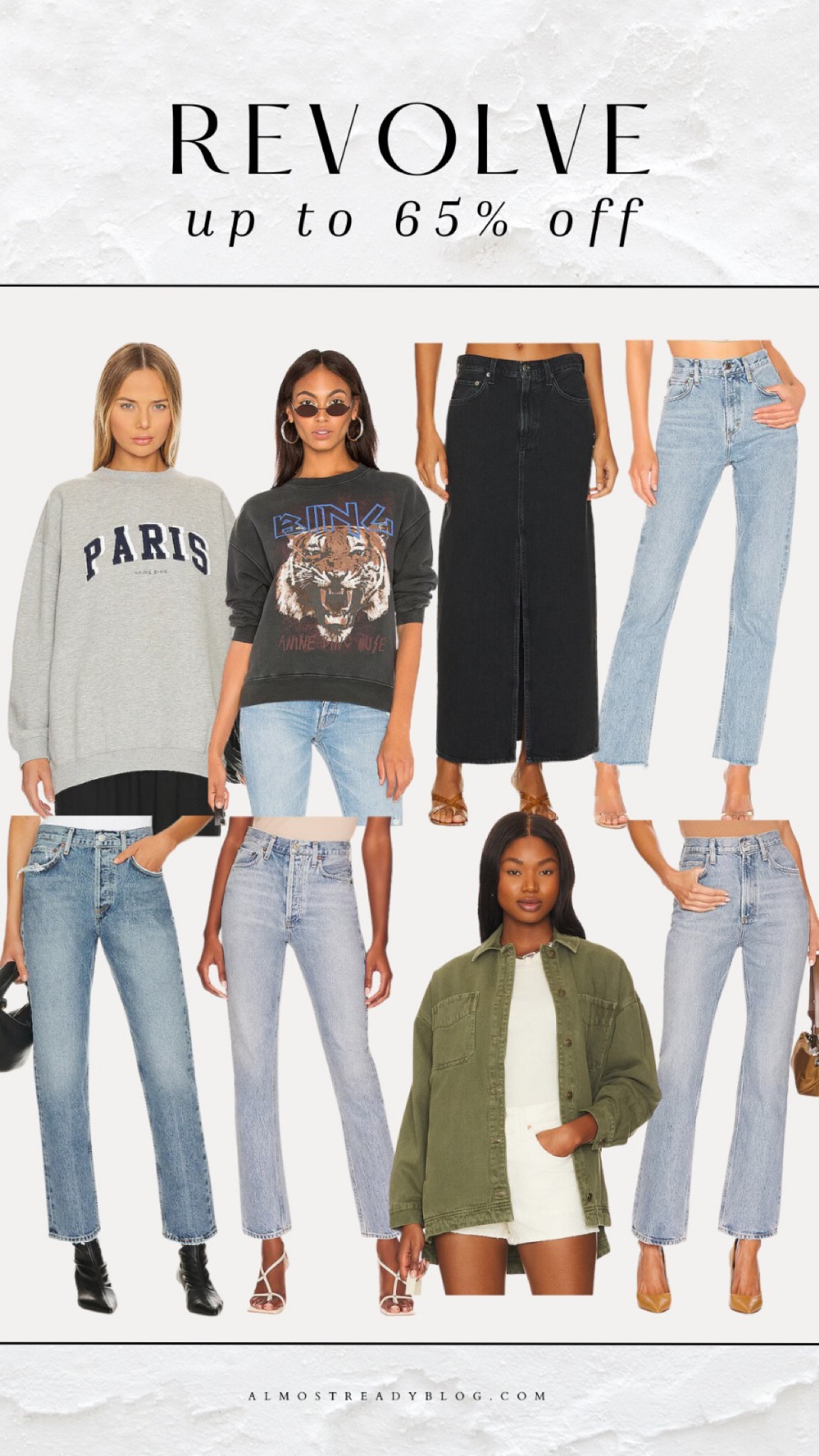 Revolve up to 65% off, anine bing sale, agolde sale, agolde jeans sale 

#LTKfindsunder100 #LTKsalealert