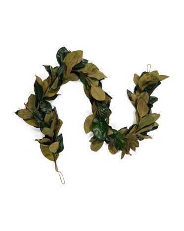 82in Artificial Magnolia Leaf Garland | TJ Maxx