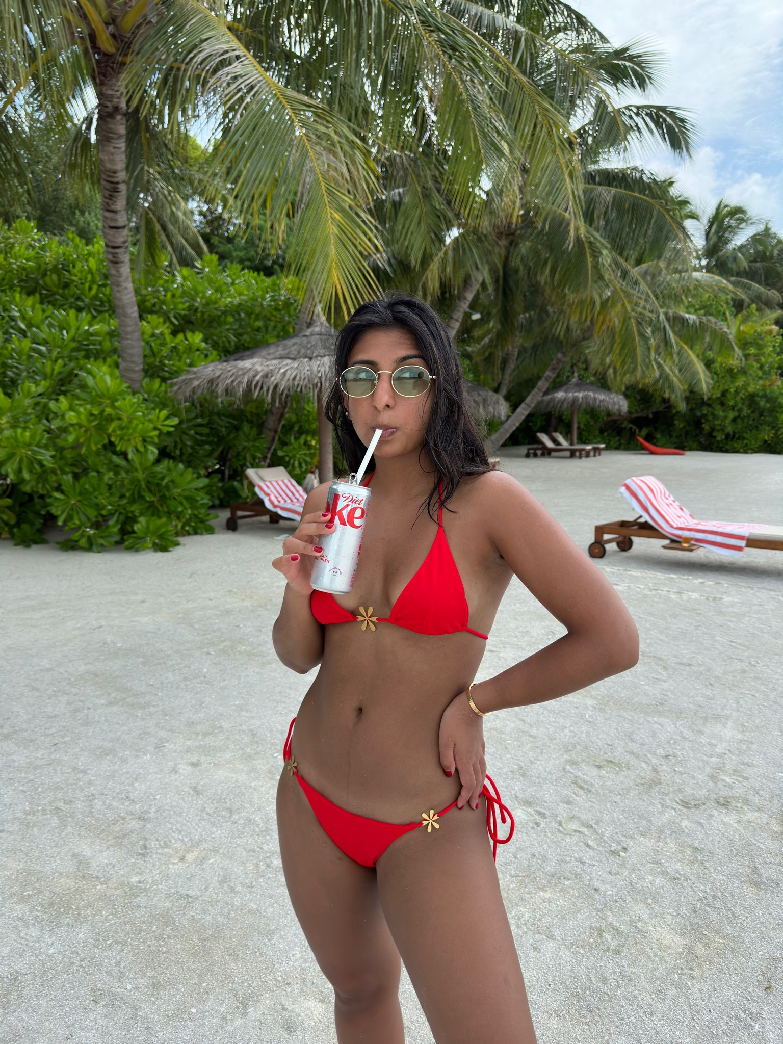 Red is the colour of the season after all! 

Red, red bikini, red swimwear, Maldives, honeymoon 

#LTKswim #LTKeurope