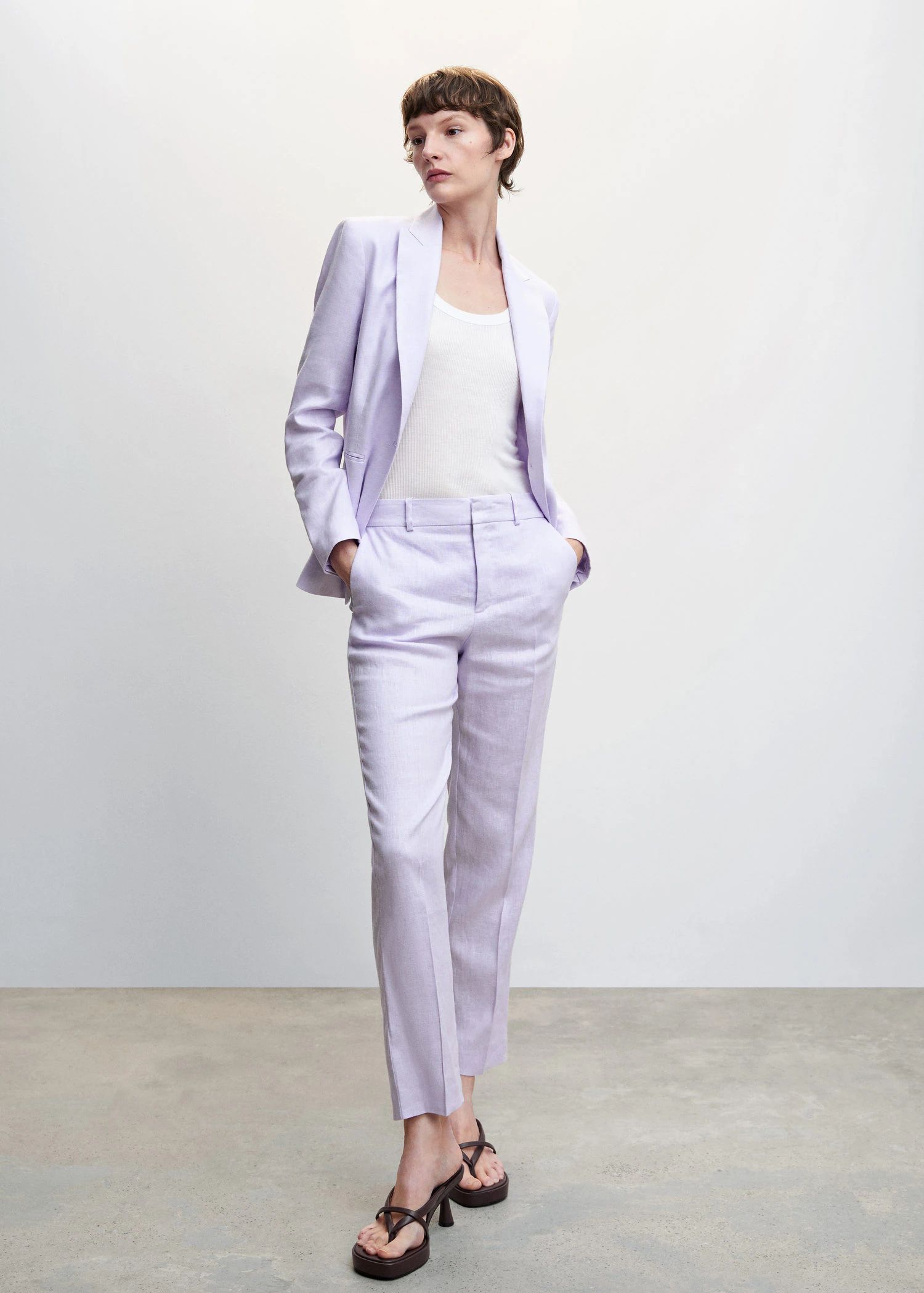 100% linen suit blazer -  Women | Mango USA | MANGO (US)