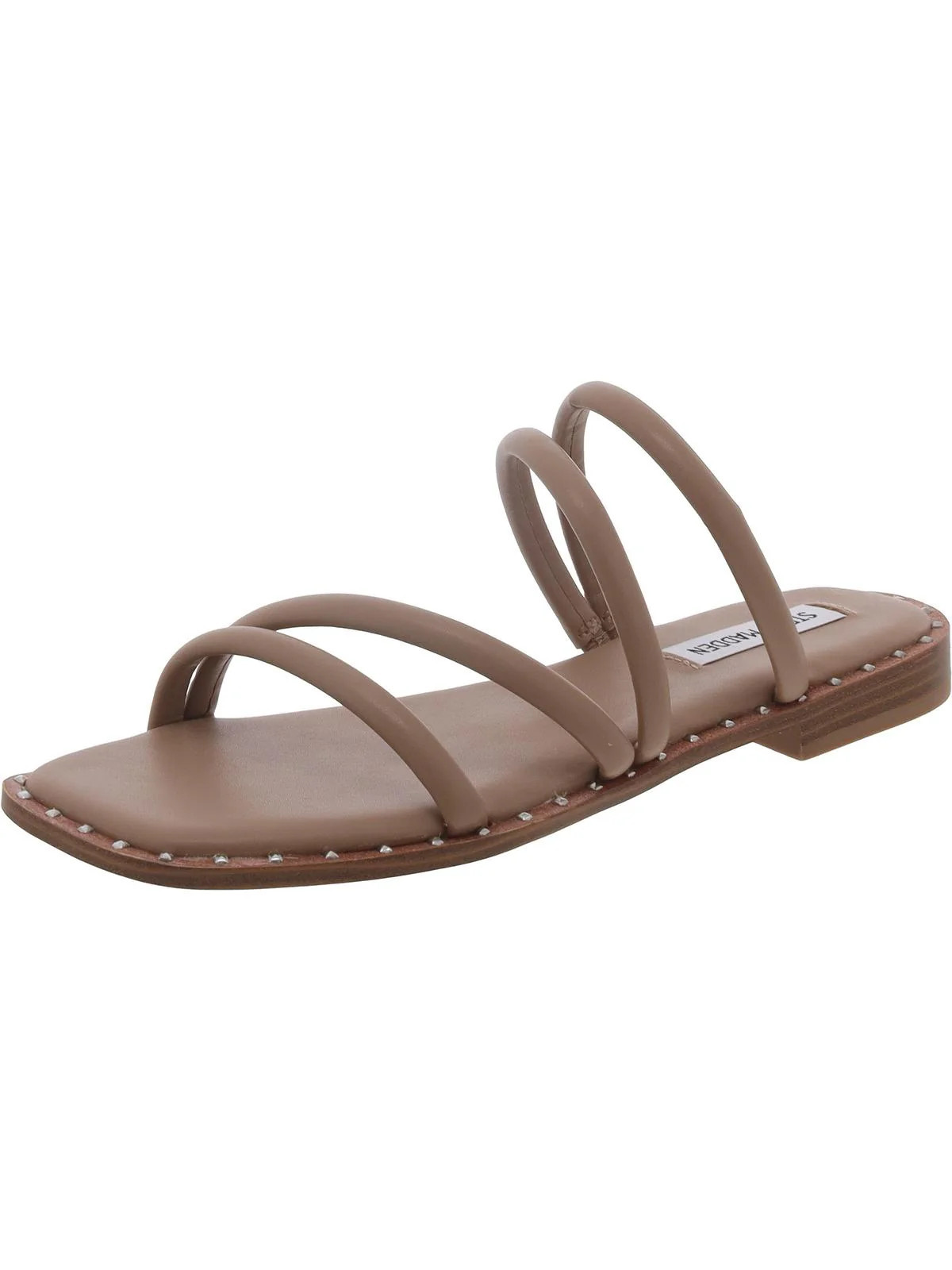 Starie Womens Faux Leather Studded Slide Sandals | Shop Simon