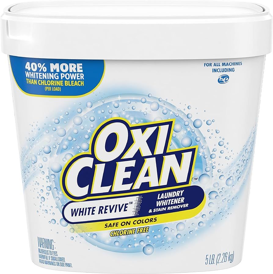 OxiClean White Revive Laundry Whitener Stain Remover, 5 Lbs | Amazon (US)