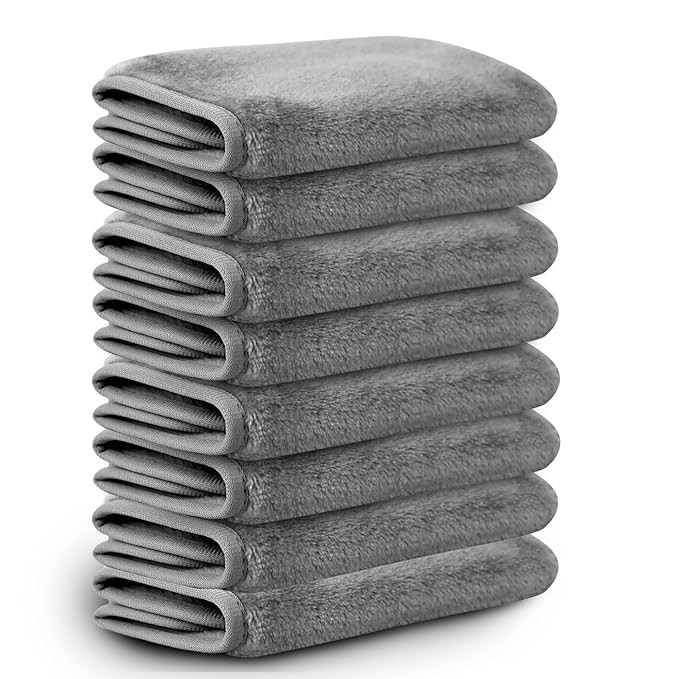 Makeup Remover Cloths, 8 Packs Makeup Remover Towels Reusable Face Wash Cloth, Soft Makeup Remove... | Amazon (US)