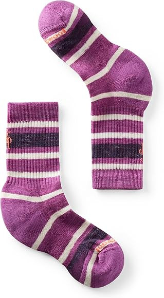 Smartwool Hike Light Cushion Striped Crew (Toddler/Little Big Kid) | Amazon (US)