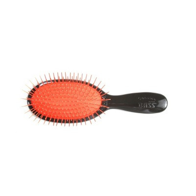 Bass Brushes Elite Series Style & Detangle Hair Brush with Ultra-Premium Alloy Pin High Polish Acrylic Handle Small Oval Black | Target