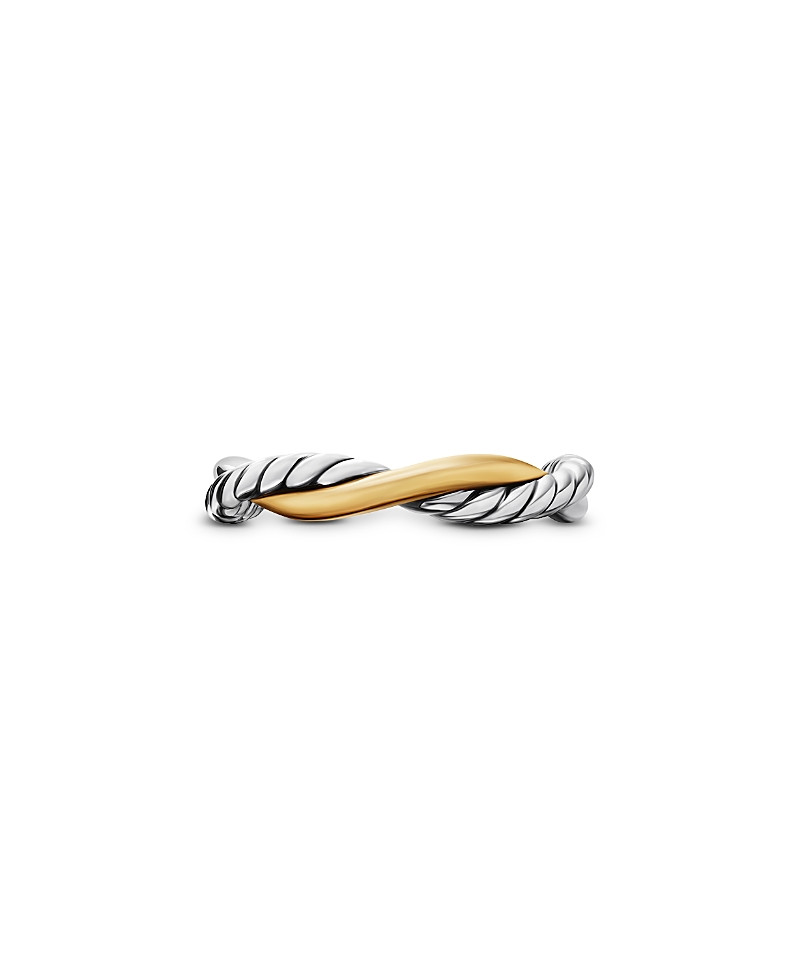 David Yurman Petite Infinity Band Ring in Sterling Silver with 14K Yellow Gold | Bloomingdale's (US)
