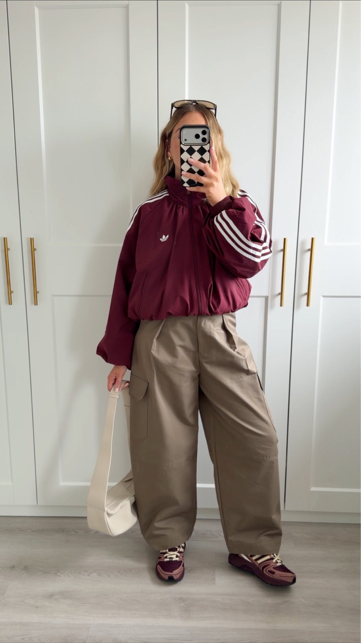 Casual outfit idea with cargo trousers & funnel neck burgundy jacket

#LTKautumn #LTKstyletip #LTKsale