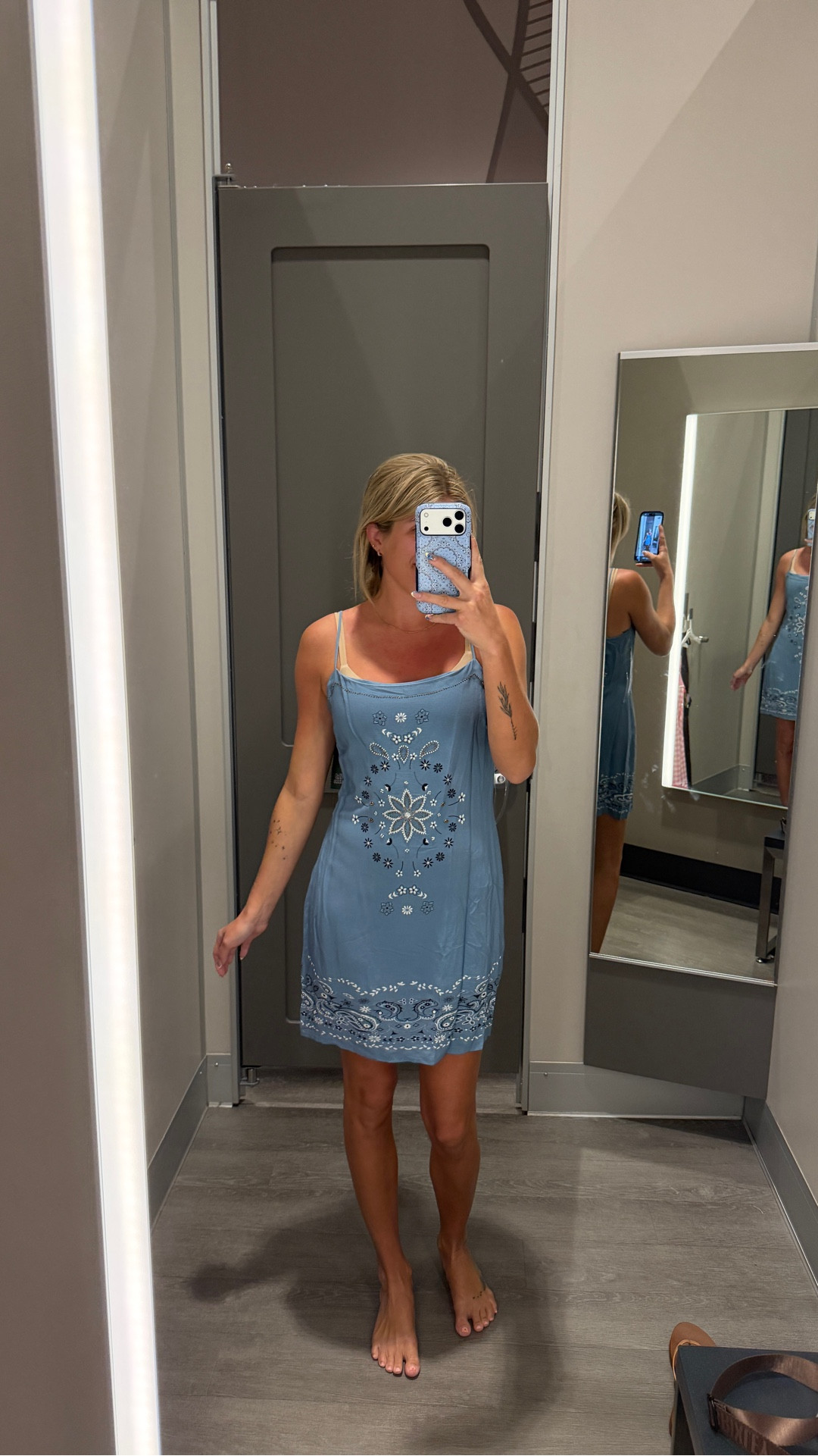 I didn’t even realize how cute this is with my case until now! This mini dress was adorable. I loved the beading on the front. 

Festival Wear | Summer Dress | Mini Dress | Bandana | Blue Dress

#LTKTall #LTKootd #LTKFestival