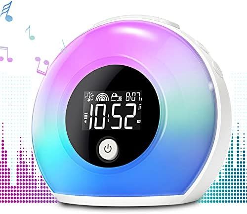 Wake Up Light Alarm Clock with Bluetooth Speaker Uplayteck, Kids Night Light Alarm Clock, 4 Level Br | Amazon (US)