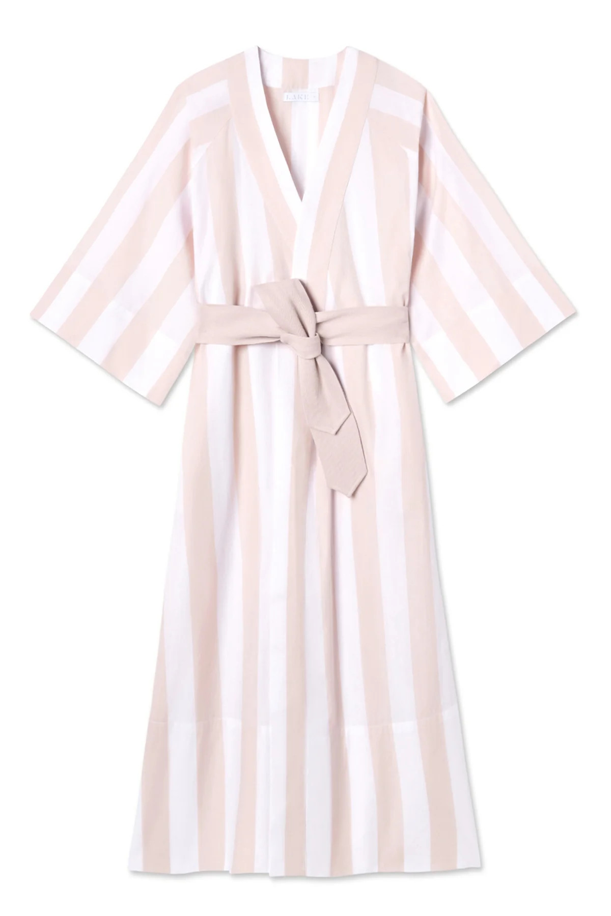 Kimono Robe in Blush Stripe | Lake Pajamas