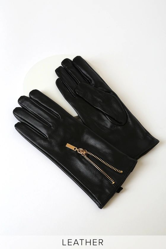 Kassandra Black Leather Gloves | Lulus (US)