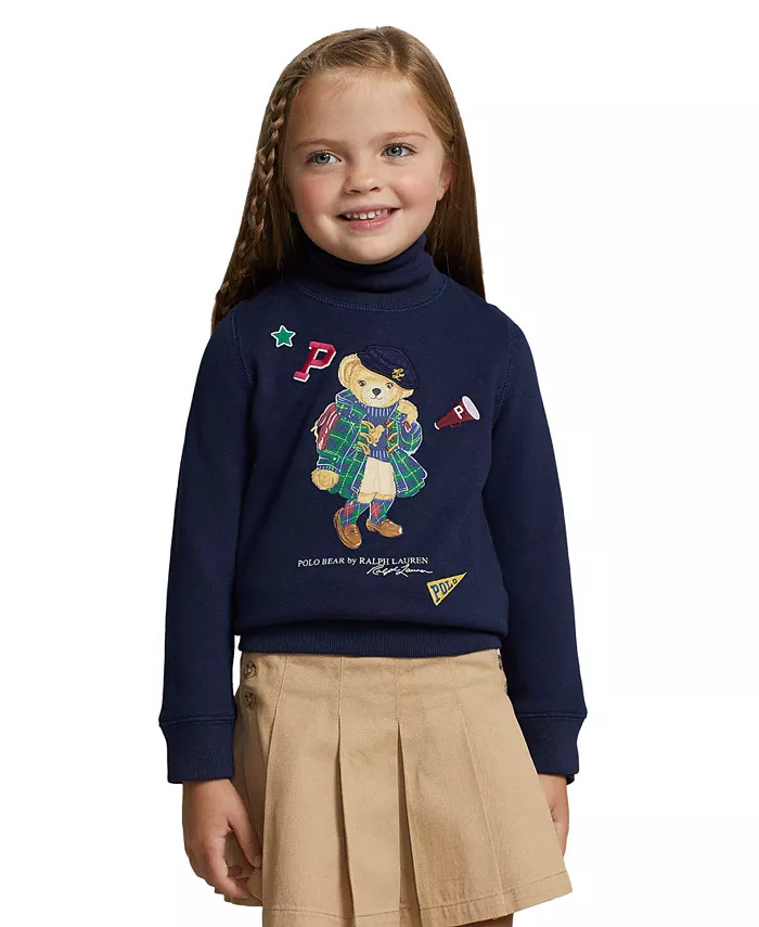 Toddler and Little Girls Polo Bear Fleece Sweatshirt | Macy's