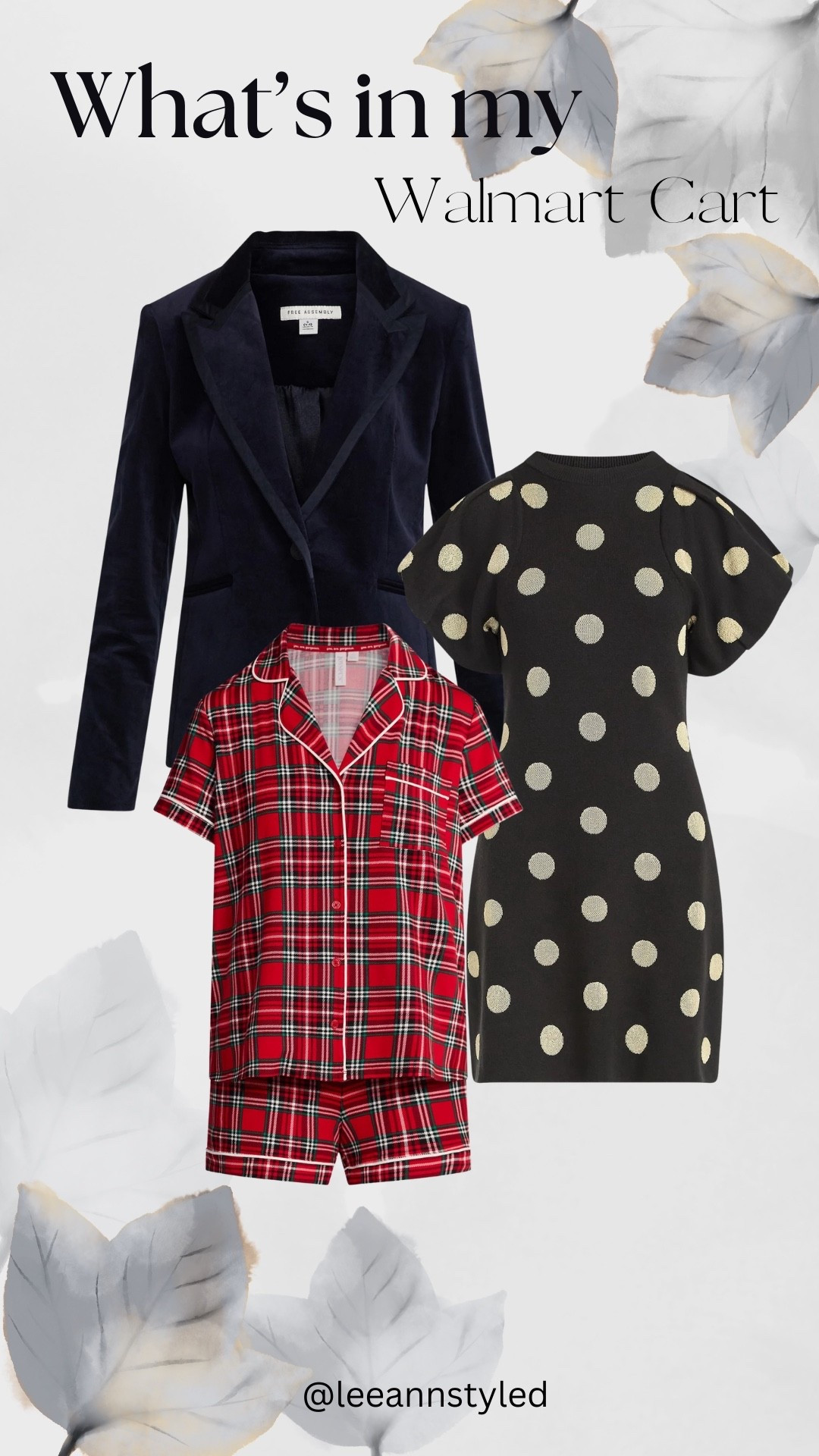 My most recent Walmart Purchases

I can’t wait to get my hands on this velvet blazer! It looks so luxe! I went with the Navy blue in a medium. 

I love this black and gold sweater dress. I grabbed it in a medium. 

You can’t go wrong with a Tartan Plaid for the holidays. I got them in a medium. 

#LTKStyleTip #LTKFindsUnder50 #LTKHoliday