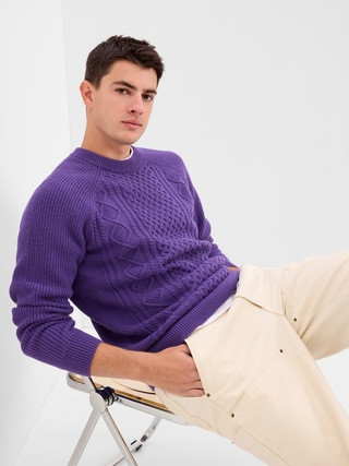 Cable-Knit Crewneck Sweater | Gap (US)