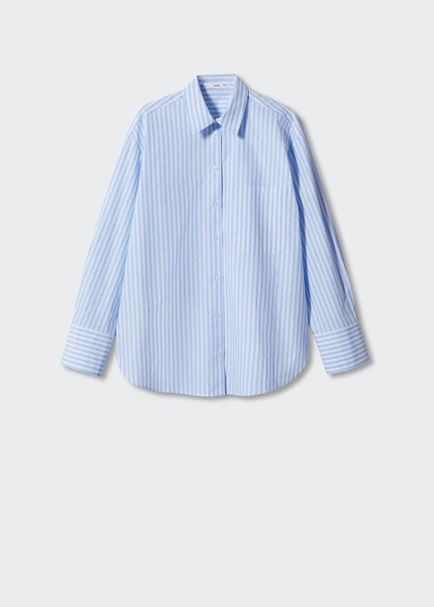 Oversize striped shirt | MANGO (UK)