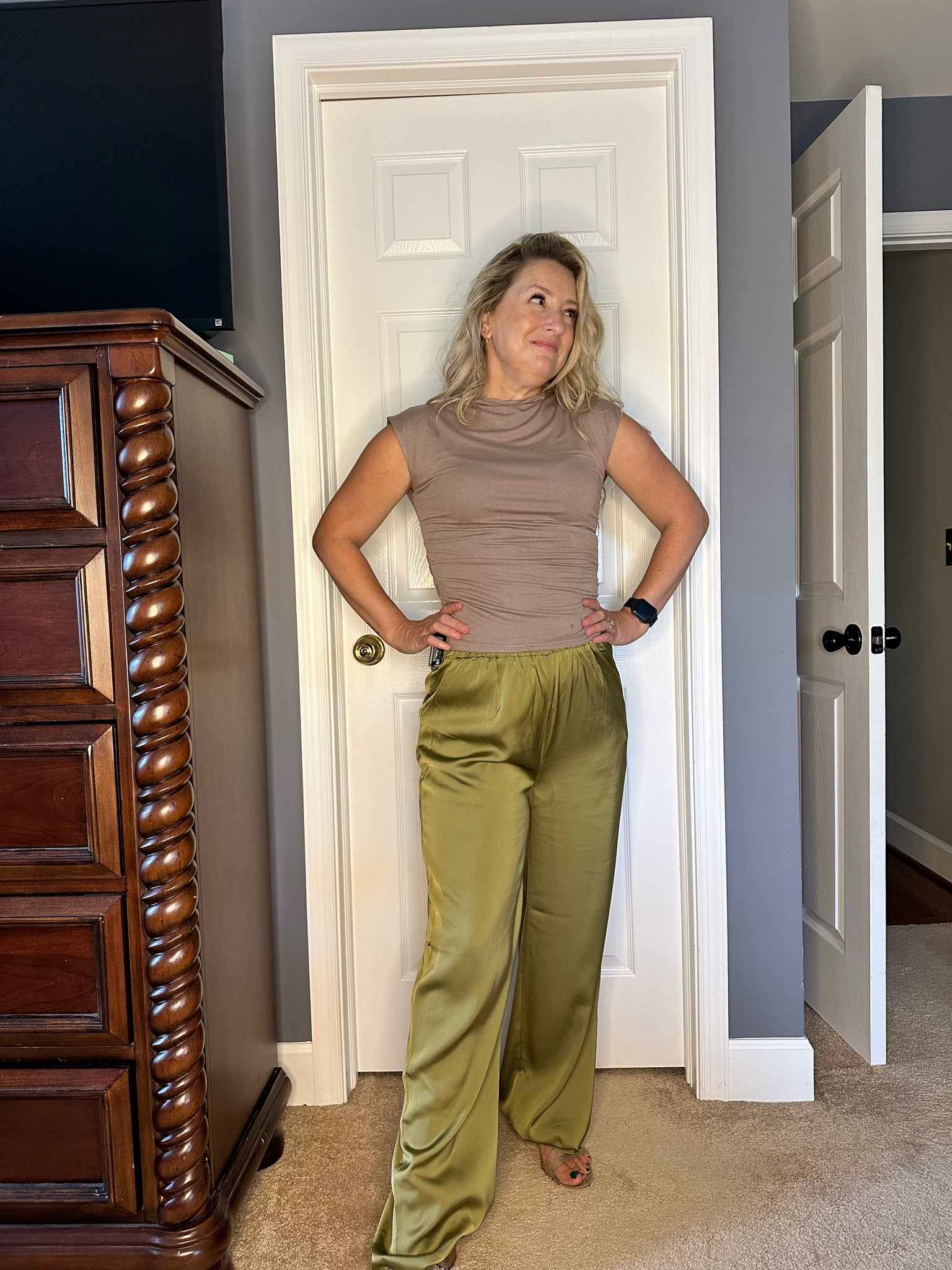 Fall work outfit
Satin pants
Draped top
Vici outfit
Autumn style


#LTKWorkwear #LTKStyleTip #LTKOver40