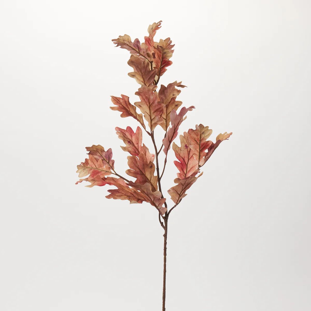 Autumnal Red Weathered Oak Leaf Branch Spray - 31" | Darby Creek Trading