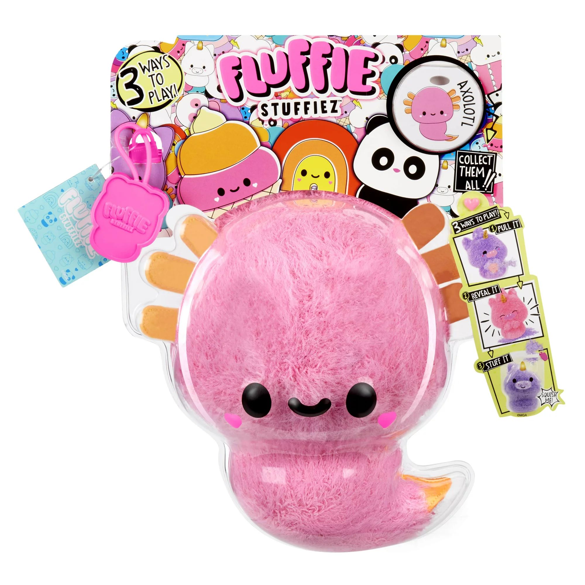 Fluffie Stuffiez Axolotl Small Collectible Feature Plush - Surprise Reveal Unboxing with Huggable... | Walmart (US)
