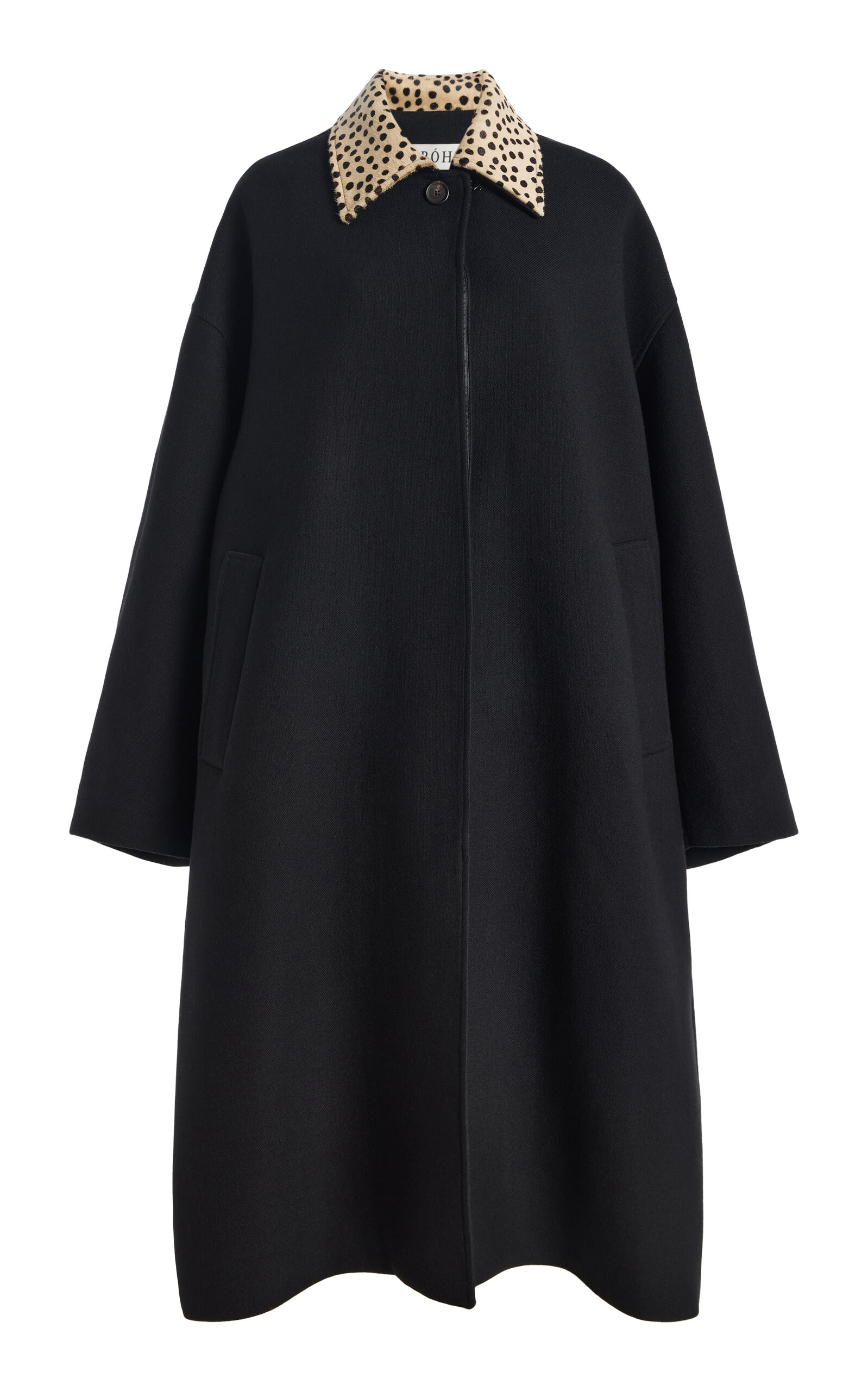 Cheetah Collar Wool Coat | Moda Operandi (Global)