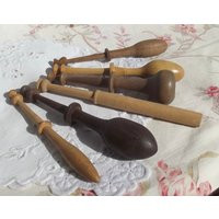 Collection Of Vintage French Wood Bobbins Lace Making Wooden Spools | Etsy (US)