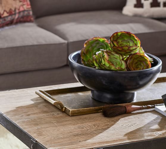 Antiqued Metal Decorative Tray | Pottery Barn (US)