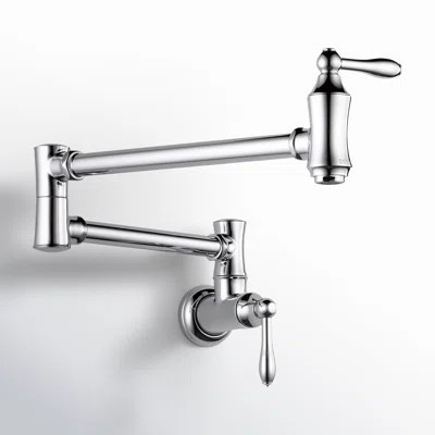 Traditional Pot Filler Faucet, Farmhouse Wall Mount Pot Filler Kitchen Faucet | Wayfair North America