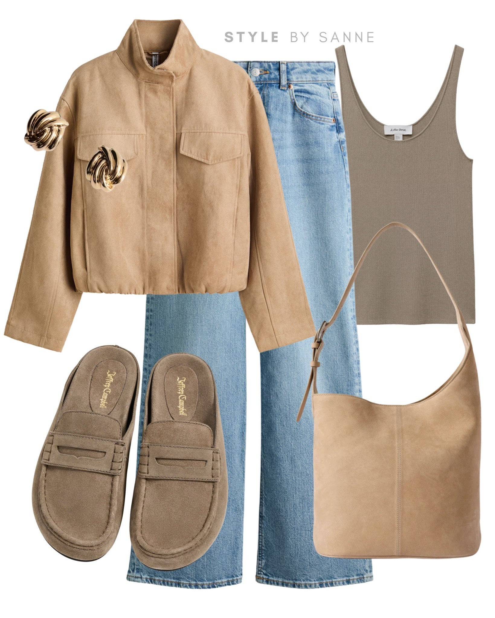 A suede-look camel jacket layered over light-wash denim gives this outfit a relaxed yet elevated feel. Styled with a striped tee, navy accessories and neutral sandals for an effortless coastal-inspired look.💗

#LTKsummer #LTKworkwear #LTKstyletip