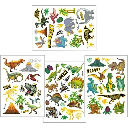 Dinosaur Temporary Tattoo Kids Dinosaur Temporary Tattoo Fake Skin Dinosaur Tattoo for Dinosaur Them | Walmart (US)