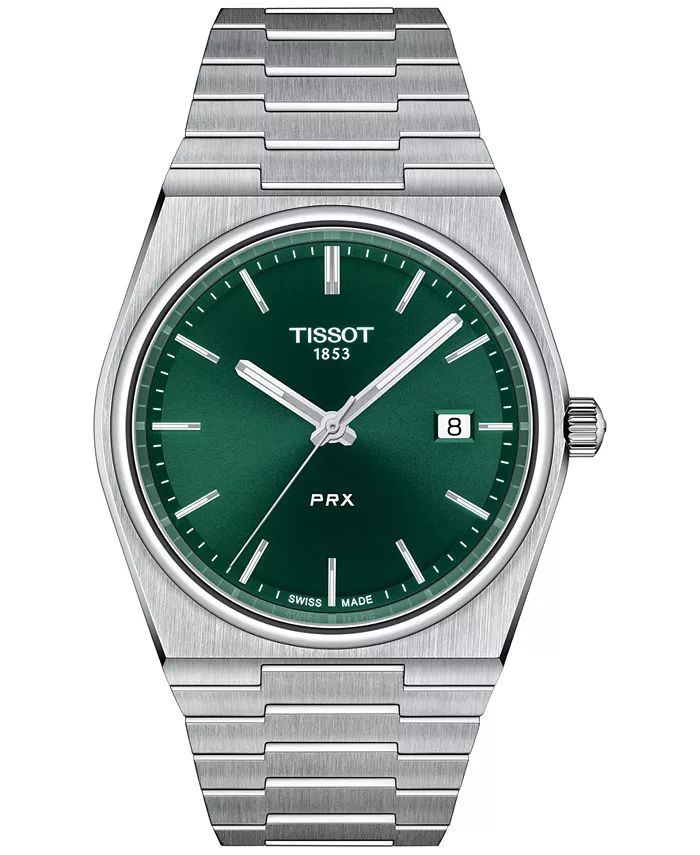 Tissot Men's PRX Silver-Tone Stainless Steel Bracelet Watch 40mm - Macy's | Macy's