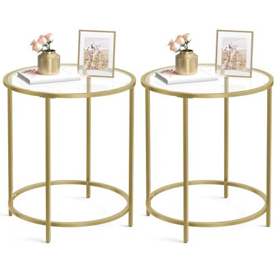 Gold Accent End Table Side Table Set Of Two | Wayfair North America