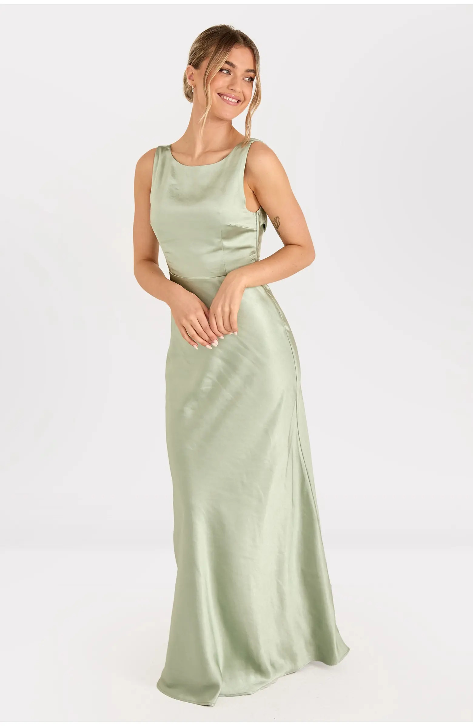 Cowl Back Satin Bridesmaid Dress | Nordstrom